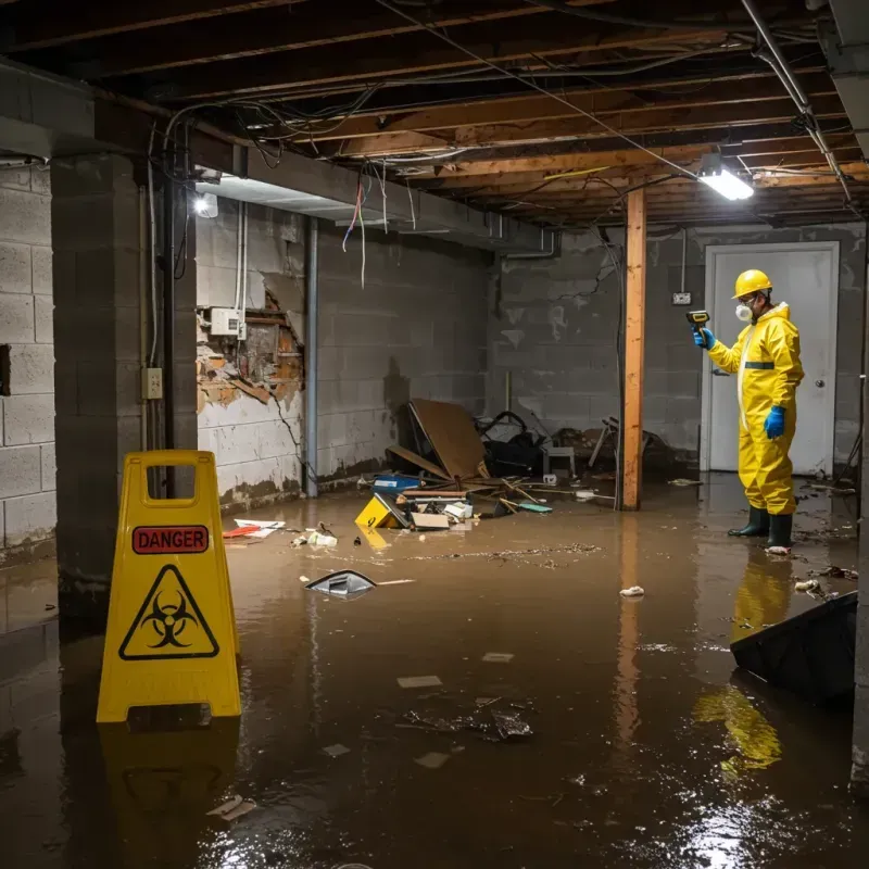 Flooded Basement Electrical Hazard in Roseville, CA Property